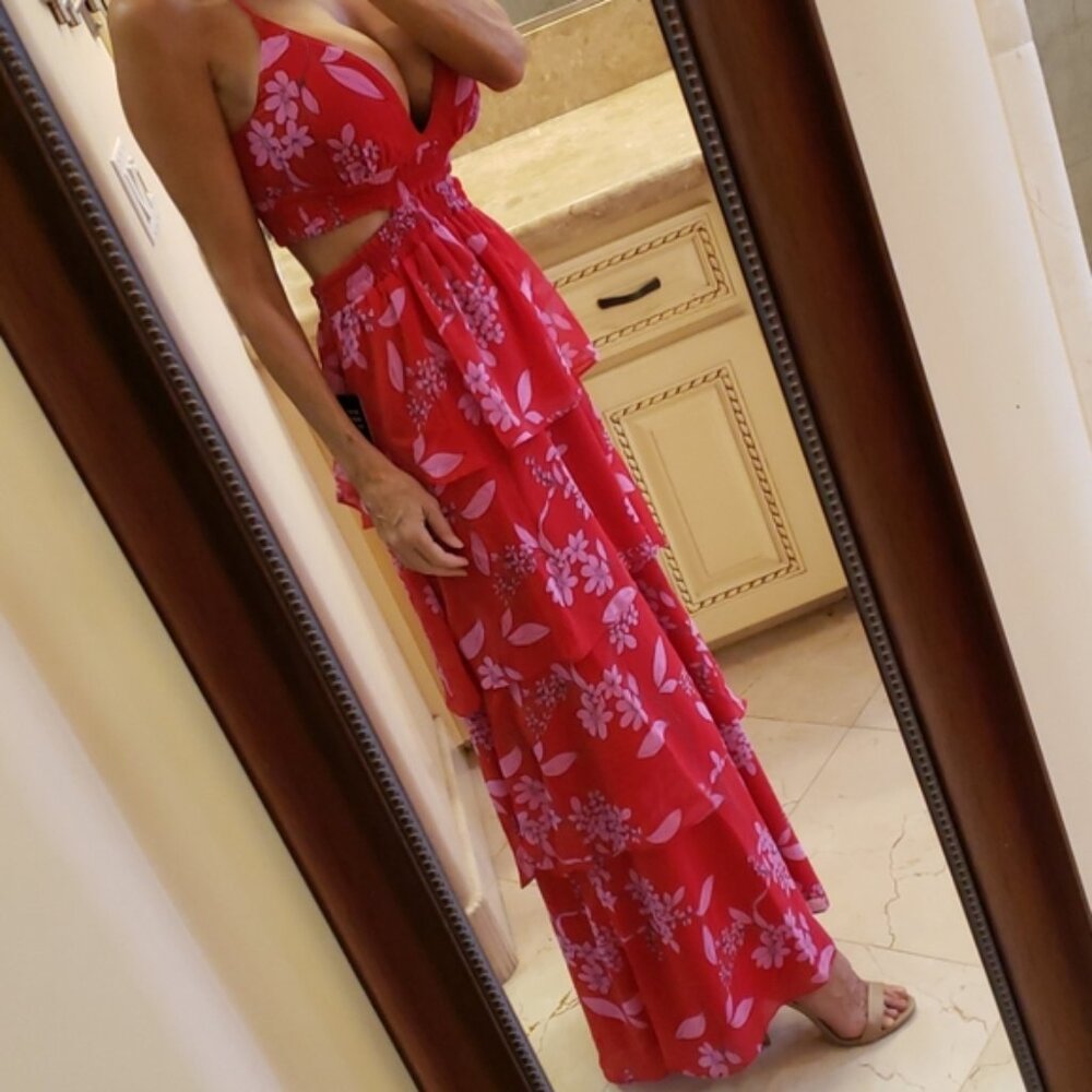 Express tiered floral print maxi dress. Size: XS. NWT - Picture 6 of 15